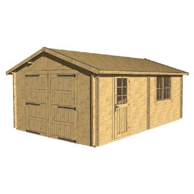 Drewniany garaż I